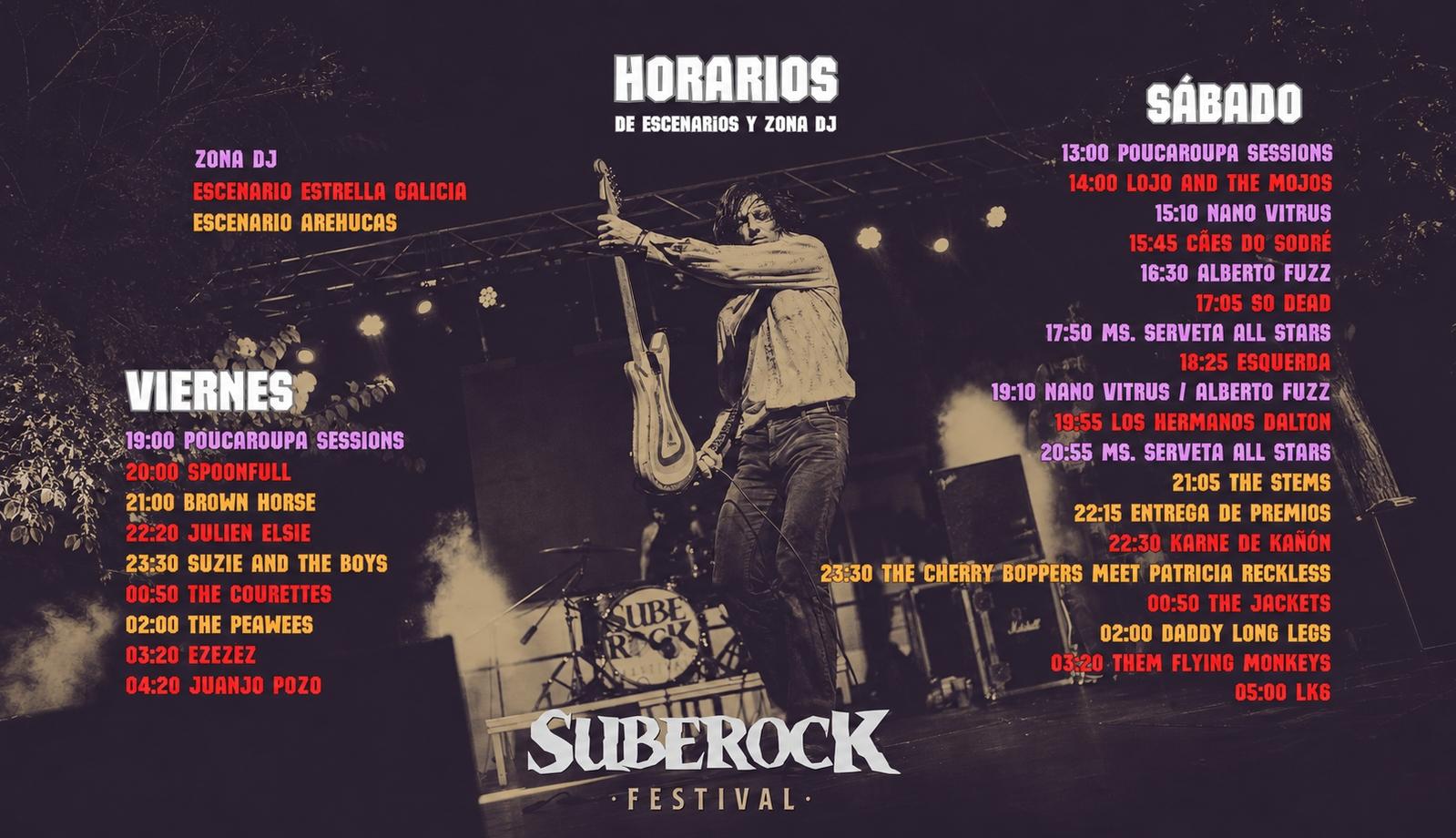 Horarios de SubeRock 2026